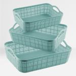 Selvel Multipurpose Storage Tray Set of 3, Stationary Office Tray, File Tray, Document Tray, Paper Tray A4 Documents/Papers/Letters/folders Holder Desk Organizer (Purple, 3)