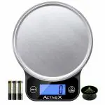 ActiveX Quanty Digital Kitchen Scale with Large Backlit Display, Black| Free pop-up mobile holder