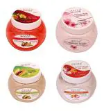 PINK PLUMS Mix Fruit Facial Gel Skin-Whitening Massage Cream Papaya Face Pack Mix Fruit Scrub with Vitamin E COMBO (Pack-4) Each 250 ml