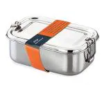 King International Rectangular Tiffin Lunch Box |Steel Lunch Box| Stainless Steel Box|15 cm |Steel Lunch Boxes for Kids| Steel Tiffin Lunch Box kids |Indian Metal Tiffin| Steel Bento tiffin|Made in India