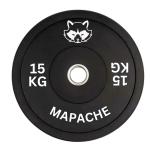 MAPACHE Black edition Bumper Plate Set Rubber Bumper Weight Plates with 50 mm Dia | Olympic Barbell Bar Weight Plate for Weightlifting Plate Pair (20kg)