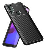 Golden Sand for Motorola Moto E40 Back Cover Drop Tested Shock Proof Slim Armor Aramid Carbon Fibre Rugged TPU Case for Motorola Moto E40, Black