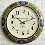 Vintage Clock Wooden Hand-Painted Wall Clock 24 Inch / 60 x 60 cm (VC-5639-24-H)