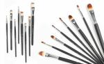 ArtRight Paint Brushes Combo of Flat Paint Brush (8 pcs) & Filbert Brushes (8 pcs) ; 16 pcs Assorted Artists' Brushes for Watercolor & Acrylic Painting (Cruelty-Free, Matte)