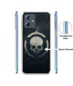 Casotec Skull Pattern Print Design Printed Silicon Soft TPU Back Case Cover for Motorola Moto G54 5G