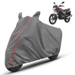 Automozexo Best Bike Cover for Bajaj Discover with Mirror Pockets, All Weather Protection & Dustproof Discover Bike Cover, Best Cover for two wheeler Discover (Grey)