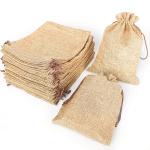 Hasthip Coffee Burlap Bags With Drawstring Linen Gift Bags, Presents Bag, Jewelry Pouches, Home Décor (Set Of 20)