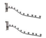 Q1 Beads Chrome 10 Ball Pin Jali Hooks Grid Panel Hanger (pack of 2)
