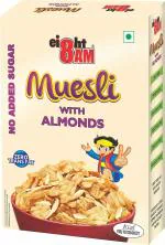 8AM Muesli with Almonds (No Added Sugar), Tasty, Nutritious and Healthy Snacks, 425 gm