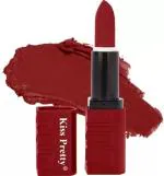KISS PRETTY Long Lasting Non Transfer Matte Lipstick (Red Velvet, 3.5 g)