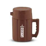 Dhara Stainless Steel Insulated Hot and Cold Flask 700ml Brown | Inner Stainless Steel Insulated Jug | BPA Free | Leak Proof | Easy to Carry | Inner Steel Outer Plastic Thermoware Jug for Tea Coffee
