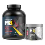 MuscleBlaze Super Gainer XXL, For Muscle Mass Gain (Chocolate, 2 kg / 4.4 lb, 20 Servings) Creatine Monohydrate CreAMP with CreAbsorb (100 g, Unflavoured)