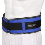 MuscleXP Weight Lifting Gym Belt, Unisex, Body Fitness Gym Back Support Belt For Heavy Weight Lifting, Blue (Large Size)