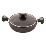 Prestige Hard Anodised Plus Saute Pan with Glass Lid, 20 cm (1.7 L) Black
