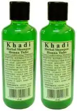 Khadi Herbal Henna Tulsi Shampoo, Herbal Shampo, Khadi Shampoo, Anti Dandruff, Damage Repair Shampoo For maen and Women 420ml (Pack of 2)