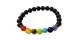 Feel Touch Mart 7 Chakra Natural Stone Multi Colour Bracelet Lab Certified Adjustable 7 Chakra Lava Stone Bracelet AAA Rated Saat Chakra Bracelet Gorgeous Handmade Bracelet for Men & Women