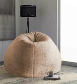 Mollismoons Fur Bean Bag Sofa Couch for Living Room Ivory Color Cream Color Best Bean Bag for Living Room Luxury Bean Bag Lounge Chair Latest Bean Bag (Bean Bag XXXL Without Beans Cover only)