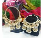 Gyaan Jewels Handmade Jhumki Earring Grey (Women and Girls)