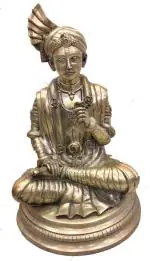 RHYTHM ENTERPRISE Extra Large - Hindu Lord Jay SWAMINARAYAN Statue Figurine - Brass