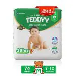 Teddyy Medium Baby Easy Pant Diapers (Pack Of 74)