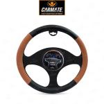 CARMATE Sporty Grip Car Steering Cover for Honda - City 2011 Medium (Tan-Black)