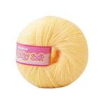 VARDHMAN KNITTING YARN - BABY SOFT (PACK OF 6 BALLS, 25 GM EACH BALL, TOTAL 150 GM) LEMON YELLOW COLOUR