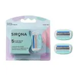 Sirona Hair Removal Razor Blades/Refills/Cartridges for Women - Pack of 2 with 5 Swedish Stainless Steel Blade, Aloe Vera & Vitamin E Lubrication Strip