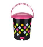 YASHODEEP PLASTIC New Stylish Plastic Pedal Dustbin For Home, Office And Bathroom ( 12Ltr_Pink)