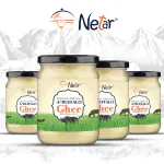 Netar Premium A2 Buffalo Ghee 500 ml (Pack Of 4) | Vedic Bilona Two Way Hand Churned | Indian Buffalo Ghee, Natural & Healthy | No Added Colour and Preservatives, No Added Fragrance, 100% Naturally obtained | Ghee.500 ml Glass Jar (Pack Of 4).