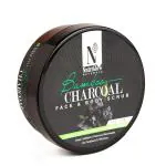 NutriGlow NATURAL'S Bamboo Charcoal Face & Body Scrub, Reduces Blackheads, Dead Skin 200gm