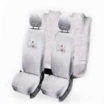 Crokrok White Cotton Car Seat Cover for Maruti Zen Estilo (Pack of 4)