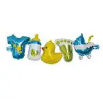 Hippity Hop Rubber Blue Garland Birthday Theme Foil Balloon (Pack Of 2)