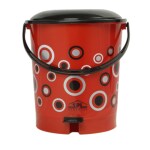 Plastic Pedal Dustbin for Home | Garbage Dustbin for Office ,Home - 12ltrs ( Red )