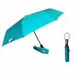 Destinio UV Coated 3 Fold Umbrella with Auto Open and Close (Teal Blue, 21 inch)