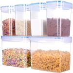 Ambul Enterprise Airtight Food Storage ,Bpa Free Plastic Cereal Container for Kitchen Container 1500 & 3000 ML -6 pcs Lock & Lock