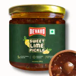 Devavo Sweet Lime Pickle 250 g | Sun Dried Lemons | Traditional Recipe | Handmade with Love | No Artificial Colour & Flavour