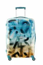 American Tourister Trolley Bag For Travel | VERG 69 Cms Polycarbonate Hardsided Medium Check-in Luggage Bag with TSA Lock| Suitcase For Travel | Trolley Bag For Travelling, Multi