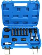 GIZMO 13Pcs Alternator Freewheel Pulley Removal Socket Bit Set Garage Tool, Alternator Clutch Pulley Removal Tool
