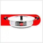 Mr. Cheff Classy Stainless Steel Uruli Handi 4 L with Lid (Stainless Steel, Induction Bottom)