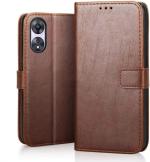 Cloudza Oppo A78 5G Brown Thermoplastic Polyurethane Scratch Resistant and Shockproof Mobile Flip Cover