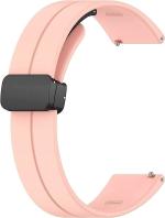 JOBINKA 22mm Smart Watch Strap with Metal Magnetic Lock Clasp,suitable for all 22mm watches Smart Watch Strap (Pink)