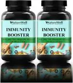 Naturewell Immunity Booster Vitamin C Tablets With Biotics For Face, 60 Capsules Each (Pack Of 2)