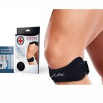 Doctor Arthritis Patella Tendon Strap/Knee Strap/Brace and Handbook (Single, Black)