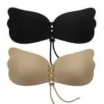 CHIRAG DISTRIBUTION Women's Silicon Invisible Stick-on Bra Women's Silicon Invisible Self Adhesive Stick-on Push Up Strapless Bra (Pack of 1) (Multi-Color)