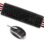 Quantum QHM 7403D Wired Kyboard + QHM 222 Wired Optical Mouse (Black)