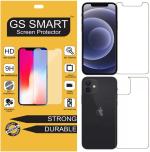 Gs Smart Front And Back Tempered Glass For Apple Iphone 12 (Pack Of 2)