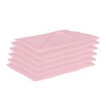 Ineffable Reusable Muslin Square Nappies Cum Napkins (Pink, Set of 6)