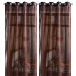 Jiyansh Decor Tissue net Transparent Curtains I Premium Screens for Home Office I Parda for LivingRoom,Bedroom Set of 2 (Size- 9 feet) Coffee