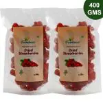 Farmbean Premium Dried Strawberry 400Gms (Pack of 2) | Dehydrated Strawberry | Real dried fruit | | Healthy Sweet Treats| Rich in Calcium, Antioxidant, Fibers and Vitamin K | Vegan, Non-GMO & No Preservatives
