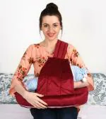 Mothersyard Nursing Pillow, Breastfeeding Support Cushion, Pregnancy Pillow, Designed for Newborn Babies and Moms - Maroon